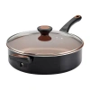 Farberware Glide Copper Ceramic 4-qt Saute Pan With Lid In Blue