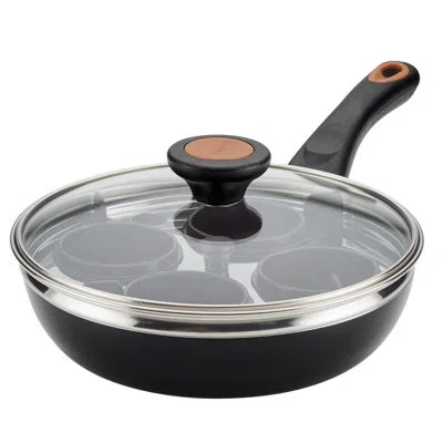 Farberware Glide Copper Ceramic Nonstick 4-cup Egg Poacher With Lid, 8 Inch In Black,copper
