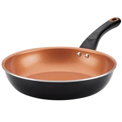 Farberware Glide Copper Ceramic Nonstick Frying Pan / Skillet, 10 Inch, Black In Copper;black