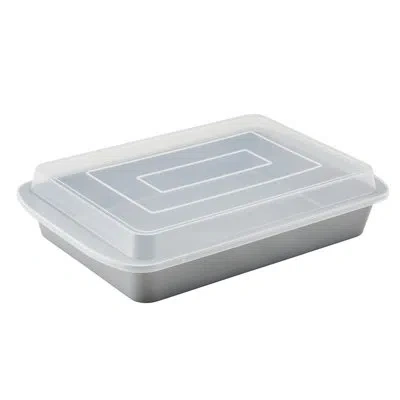 Farberware Golden Bake Bakeware Nonstick Rectangular Cake Pan With Lid, 9-inch X 13-inch, Gray