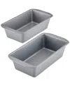 Farberware Goldenbake Bakeware Nonstick Loaf Pan Set, 2-piece, Gray In Gray