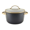 Farberware Induction 6-qt Stockpot With Lid In Black