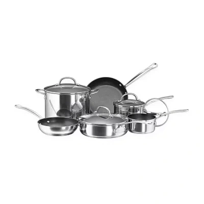 Farberware Millennium 10-pc. Nonstick Cookware Set In Silver