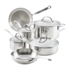 Farberware Millennium Stainless Steel 10-pc. Stainless Steel Cookware Set In Silver
