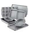 Farberware Nonstick 10-piece Bakeware Set With Cooling Rack In Gray