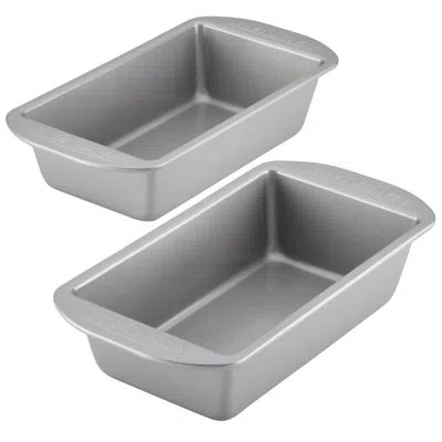 Farberware Nonstick Bakeware Bread And Meat Loaf Pan Set, Two 9-inch X 5-inch, Gray