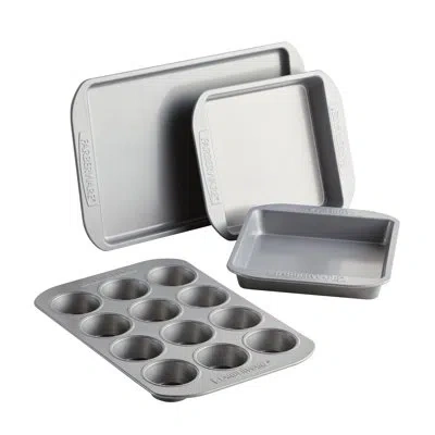 Farberware Nonstick Bakeware Cake Cookie And Muffin Pan Set, 4 Piece In Gray