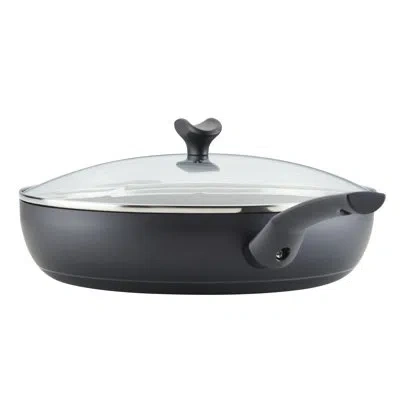 Farberware Power Base Aluminum Nonstick Everything Pan, 12.25-inch, Matte Black In Silver