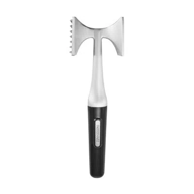 Farberware Professional Dual-sided Stainless Steel Meat Tenderizer With Comfort Grip Handle, Standard, Black