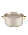 Farberware Radiant Aluminum 5.5-quart Dutch Oven With Lid In Champagne