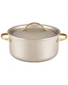 Farberware Radiant Aluminum 5.5-quart Dutch Oven With Lid In Gold