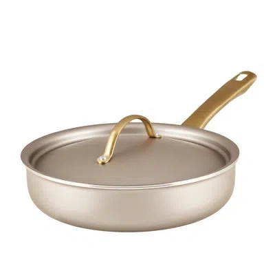 Farberware Radiant Nonstick Saute Pan With Lid, 2.75 Quart, Champagne In Brown