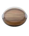 Farberware Round Build-a-board 3" Acacia Cutting Board In Brown