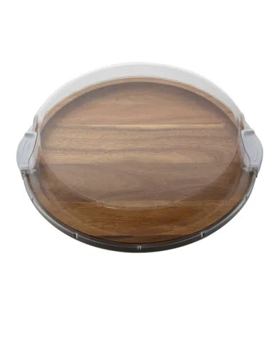 Farberware Round Build-a-board 3" Acacia Cutting Board In Brown