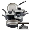 Farberware Smart Control 14-pc. Non-stick Cookware Set In Black
