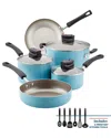 Farberware Smart Control 14-pc. Nonstick Cookware Set In Blue