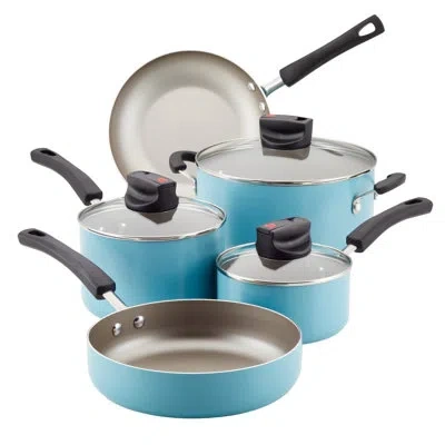 Farberware Smart Control Nonstick Cookware Pots And Pans Set, 14 Piece In Aqua