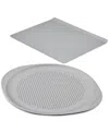 Farberware Smartbrown Nonstick Baking Sheet & Pizza Crisper Pan, Set Of 2 In Gray