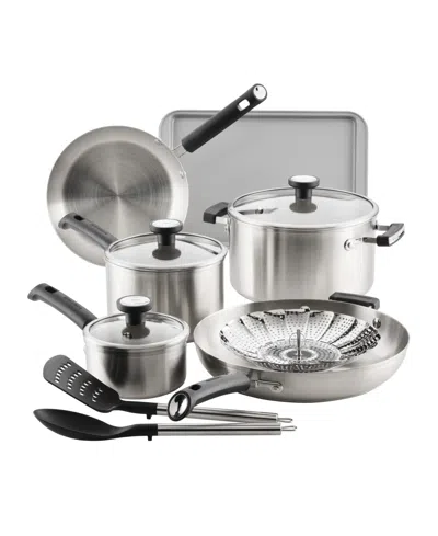 FARBERWARE STAINLESS STEEL 12-PIECE COOKWARE SET