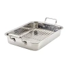 Farberware Stainless Steel 17"x12.25" Roaster With Rack In Silver