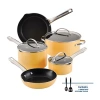Farberware Style 10-pc. Non-stick Cookware Set In Yellow