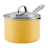 Farberware Style 3-qt Non-stick Sauce Pan With Lid In Yellow