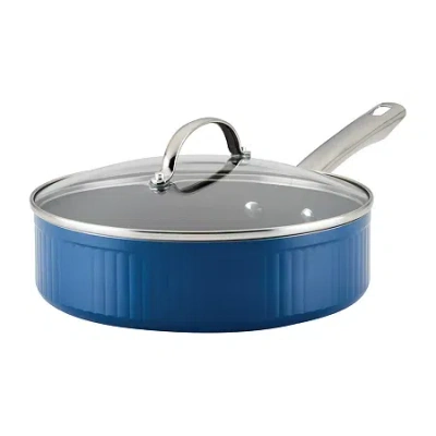 Farberware Style 3-qt. Non-stick Saute Pan With Lid In Blue