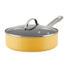 Farberware Style 3-qt. Non-stick Saute Pan With Lid In Yellow