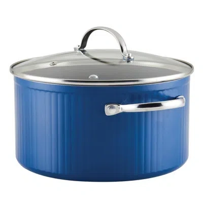 Farberware Style Nonstick Cookware Stockpot, 6 Quart, Blue