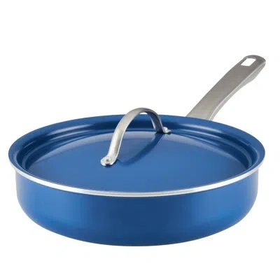 Farberware Vibrance 2.75 Quart Ceramic Nonstick Saute Pan With Lid In Blue