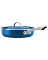 Farberware Vibrance 2.75qt Ceramic Nonstick Saute Pan With Lid In Blue