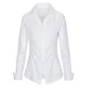 Farinaz Women's Joy Shirt - Pure Mercerized Cotton In White Check In White
