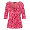 Farinaz Women's Red Fab Metallic Coral Pattern In Red
