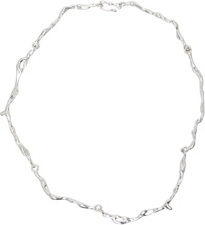 Faris Drip Collar Necklace In Metallic
