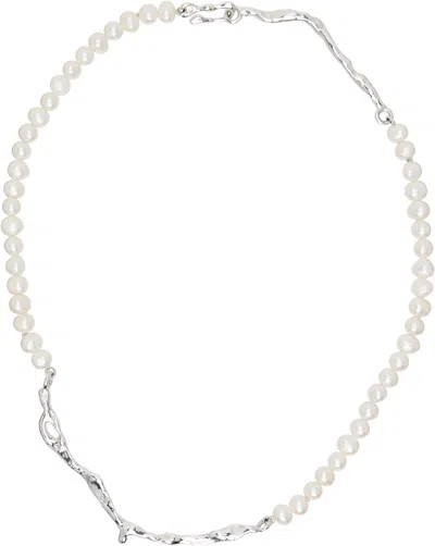 Faris Drip Perla Necklace In Metallic