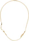 Faris Gold Blade Necklace In Gold-plated Bronze