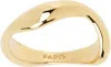 Faris Gold River Ring In Gold-plated Bronze
