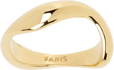Faris Gold River Ring In Gold-plated Bronze