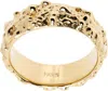 Shop Faris Gold Roca Slim Band Ring In Gold-plated Bronze