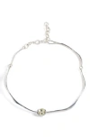 Faris Grand Semiprecious Stone Collar Necklace In Sterling Silver