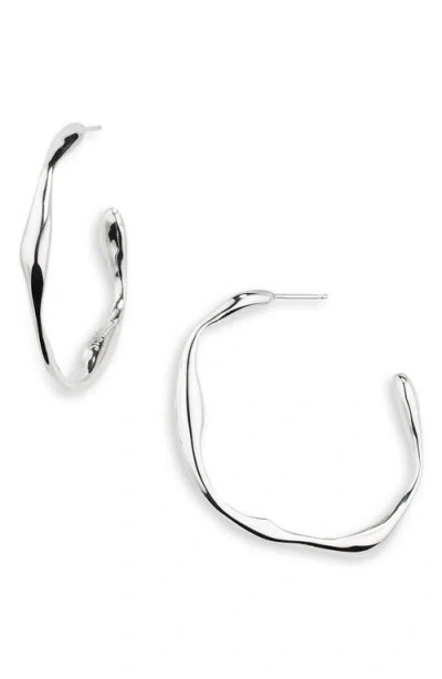 Faris Onda Hoop Earrings In Metallic