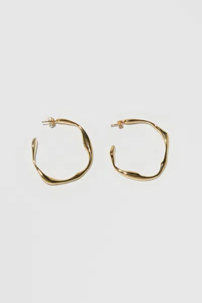 Faris Onda Hoops Medium In Gold