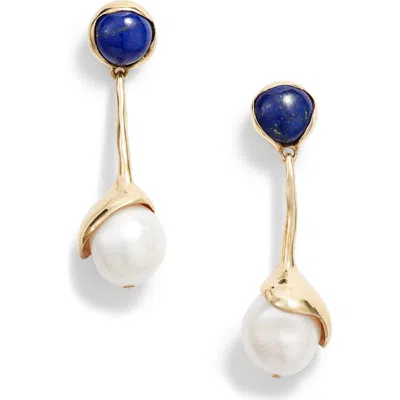 Faris Sappho Drop Earrings In Gold