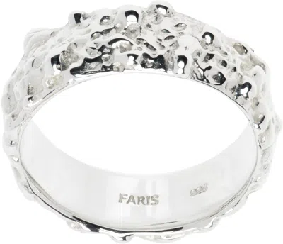 Faris Silver Roca Slim Band Ring In Sterling Silver