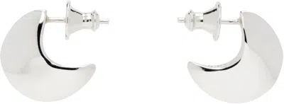 Faris Silver Saucer Hoop Mini Earrings In Sterling Silver