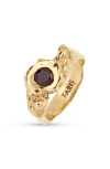 Faris Spell Garnet Ring In Gold