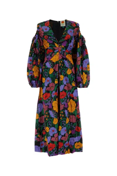FARM RIO PRINTED COTTON BUCOLIC GARDEN DRESS
