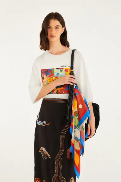 Farm Rio Accessories A Popular Cafe Multicolor Scarf