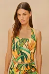 FARM RIO ACTIVE ADIDAS BIRDS OF PARADISE SEMI SPARK TANK TOP