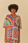 Farm Rio Active Adidas Farm Solar Kaleidoscope Blue Top
